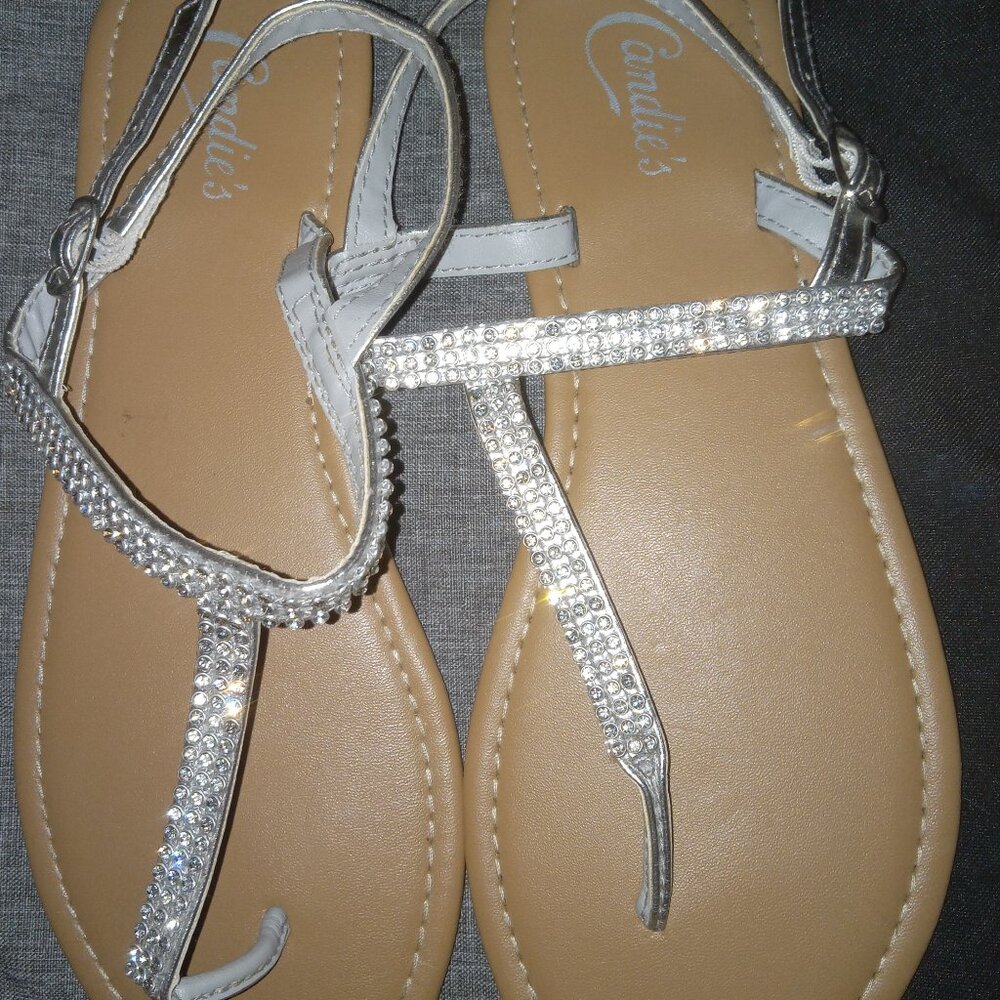 Candie's Rhinestone sandal-Women's Med 7/8